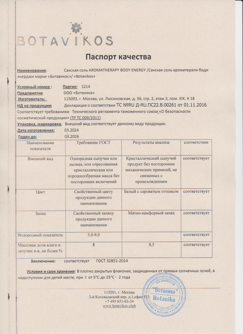 Паспорт №032024